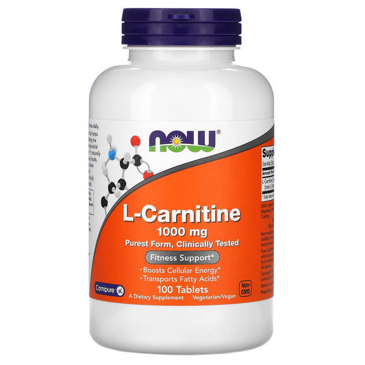 NOW Foods-L-Carnitine-1000 mg-100 Tablets