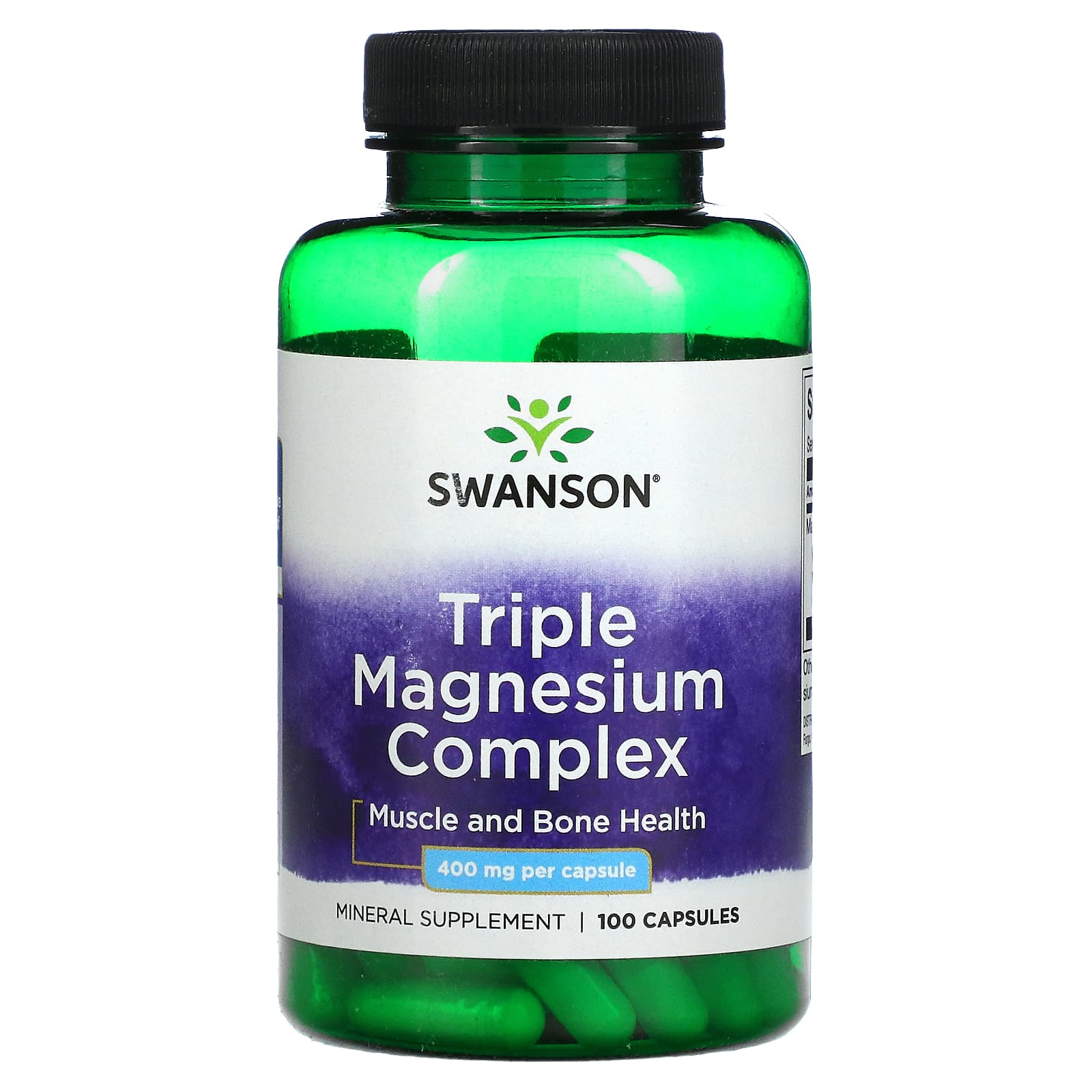 Swanson-Triple Magnesium Complex-400 mg-100 Capsules