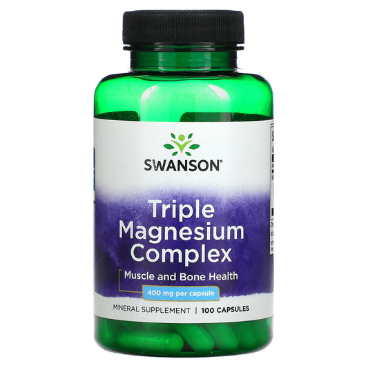Swanson-Triple Magnesium Complex-400 mg-100 Capsules