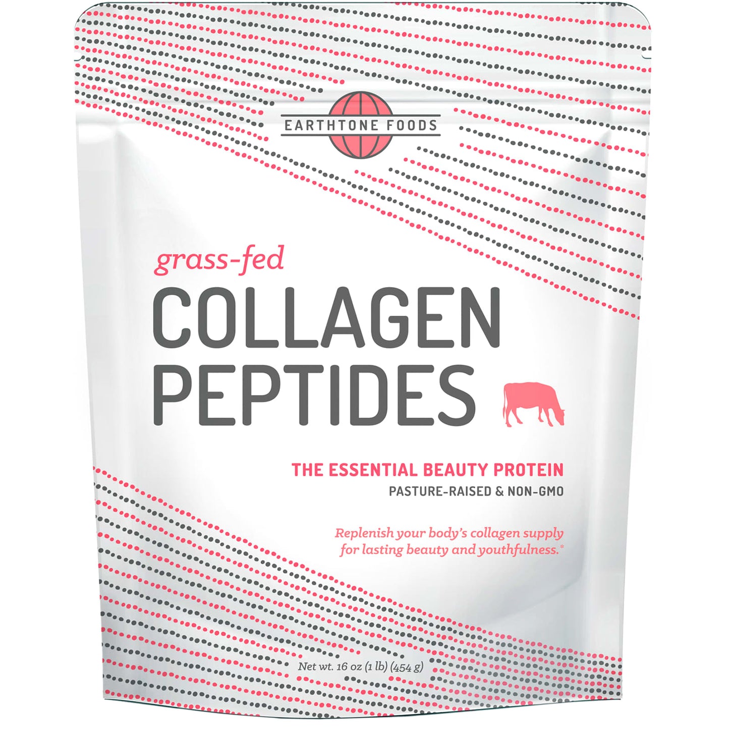 Earthtone Foods-Grass-Fed Collagen Peptides-Unflavored-16 oz (454 g)