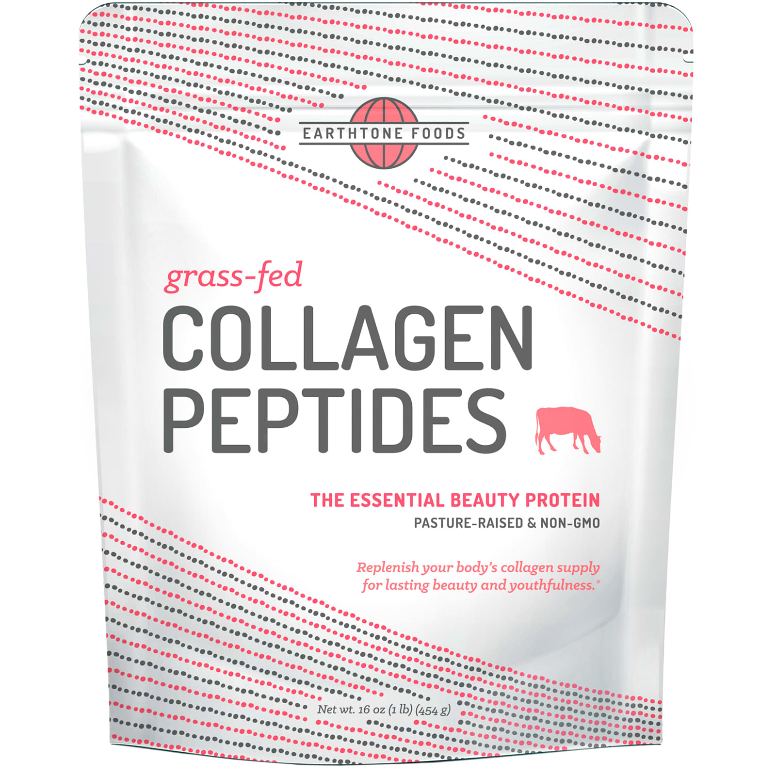 Earthtone Foods-Grass-Fed Collagen Peptides-Unflavored-16 oz (454 g)