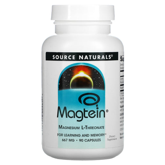 Source Naturals-Magtein-Magnesium L-Threonate-667 mg-90 Capsules