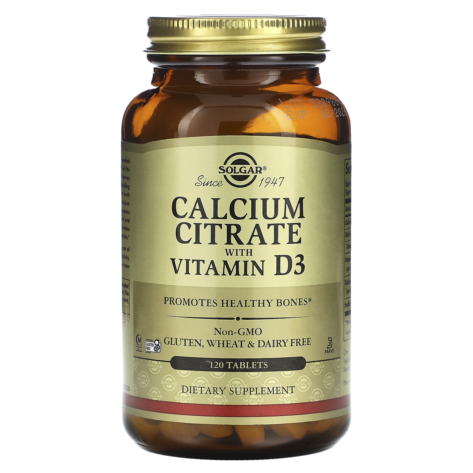 Solgar-Calcium Citrate with Vitamin D3-120 Tablets