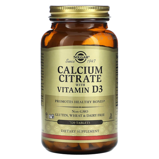 Solgar-Calcium Citrate with Vitamin D3-120 Tablets