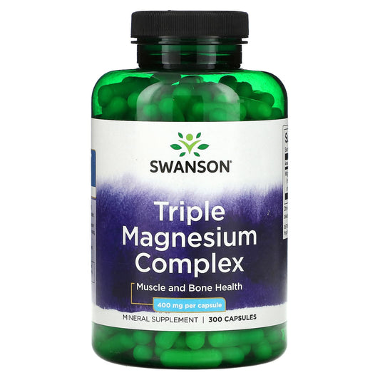 Swanson-Triple Magnesium Complex-400 mg-300 Capsules