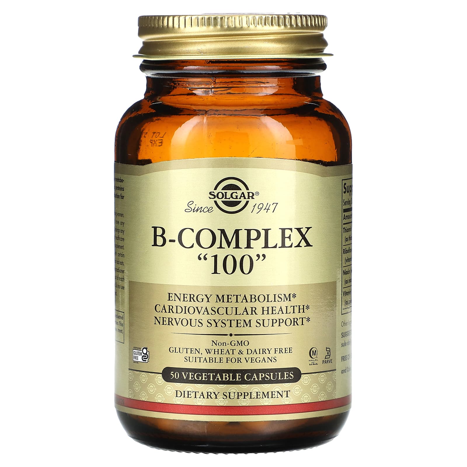 Solgar-B Complex "100"-50 Vegetable Capsules