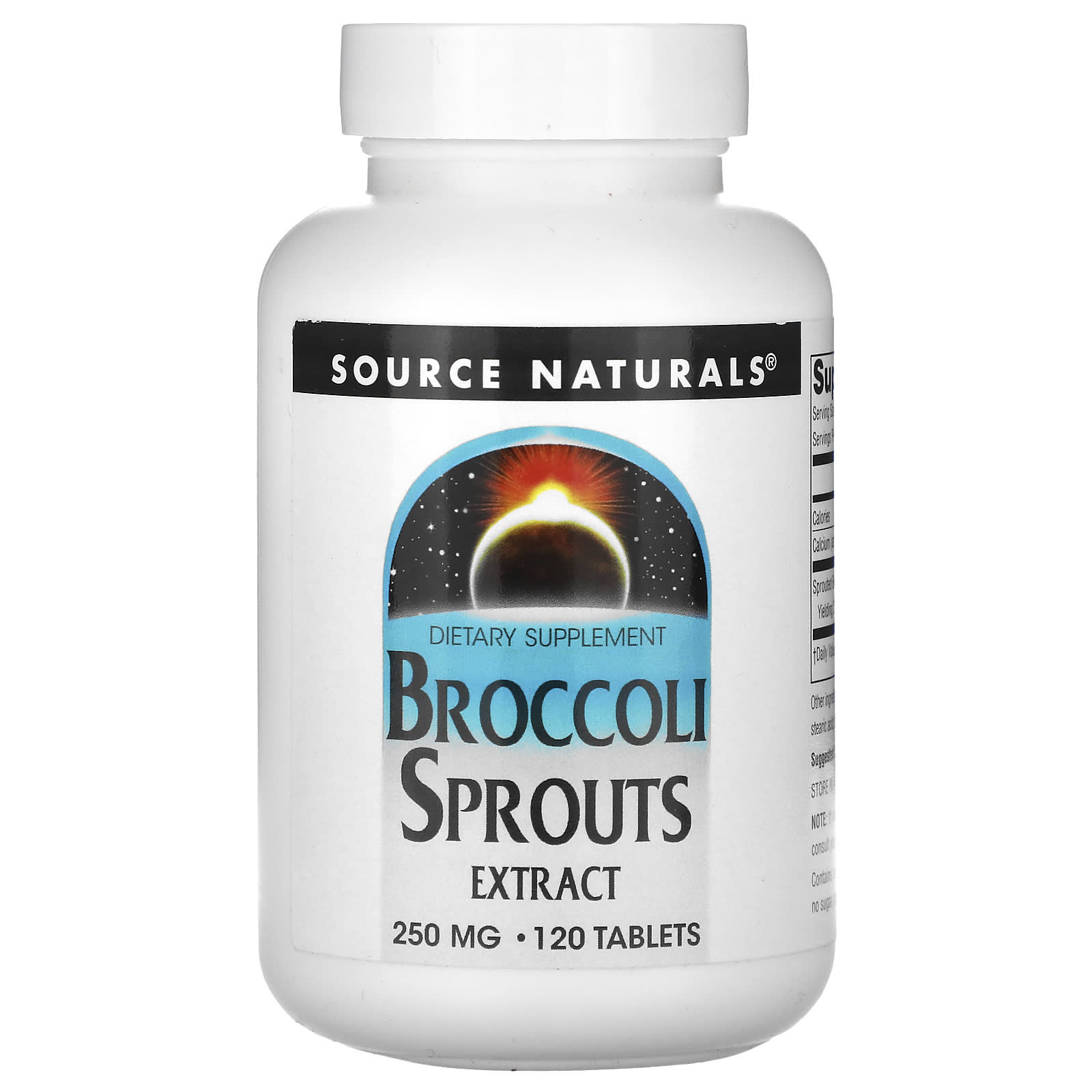 Source Naturals-Broccoli Sprouts Extract-250 mg-120 Tablets (126 mg per Tablet)