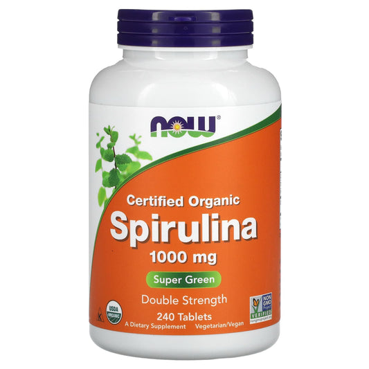 NOW Foods-Certified Organic Spirulina-1,000 mg-240 Tablets