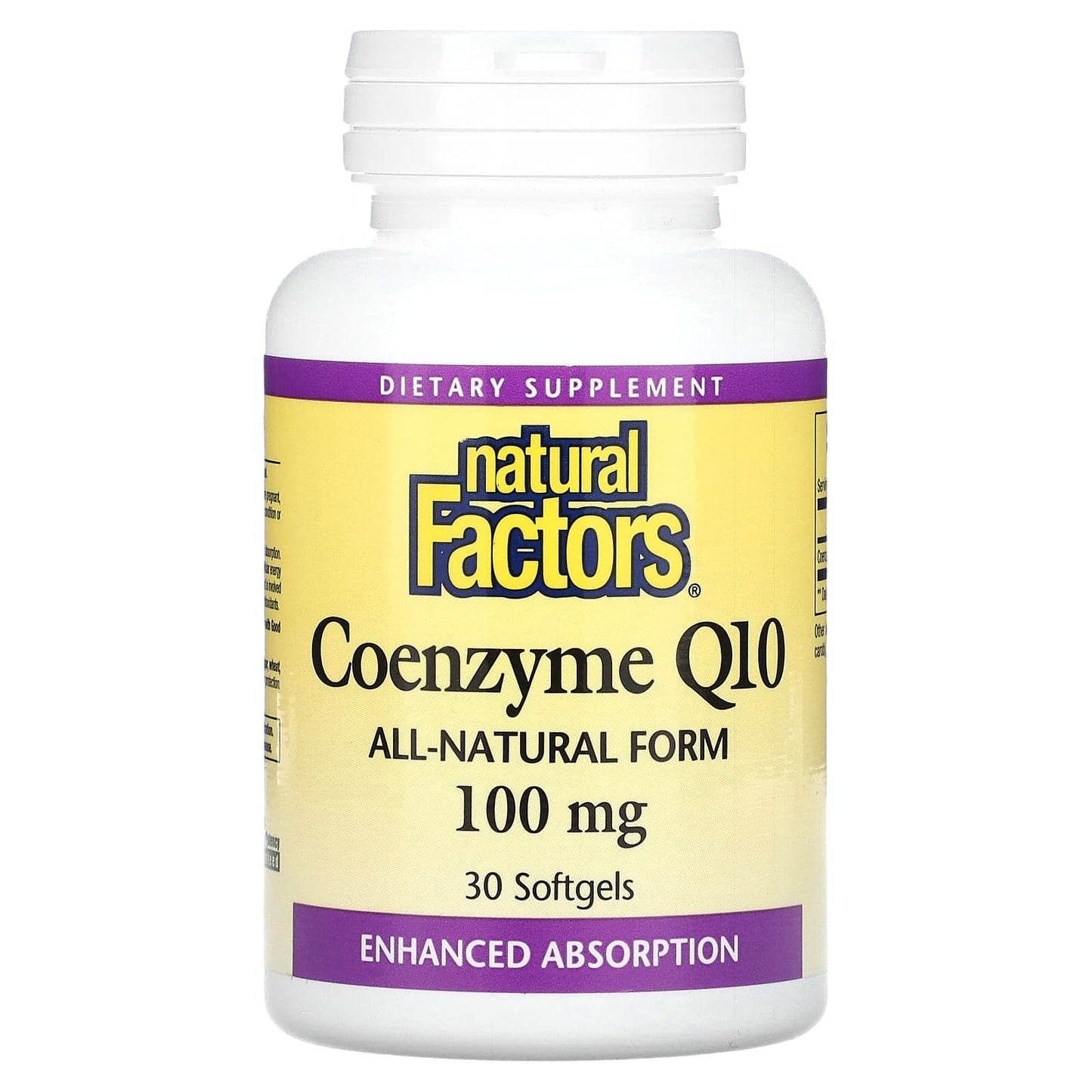 Natural Factors-Coenzyme Q10-100 mg-30 Softgels