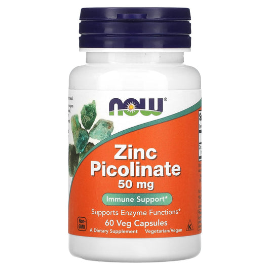 NOW Foods-Zinc Picolinate-50 mg-60 Veg Capsules (50 mg per Capsule)