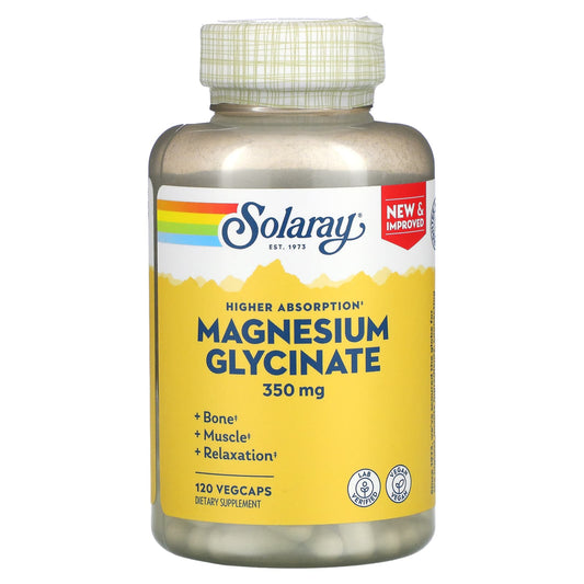 Solaray-High Absorption Magnesium Glycinate-350 mg-120 VegCaps