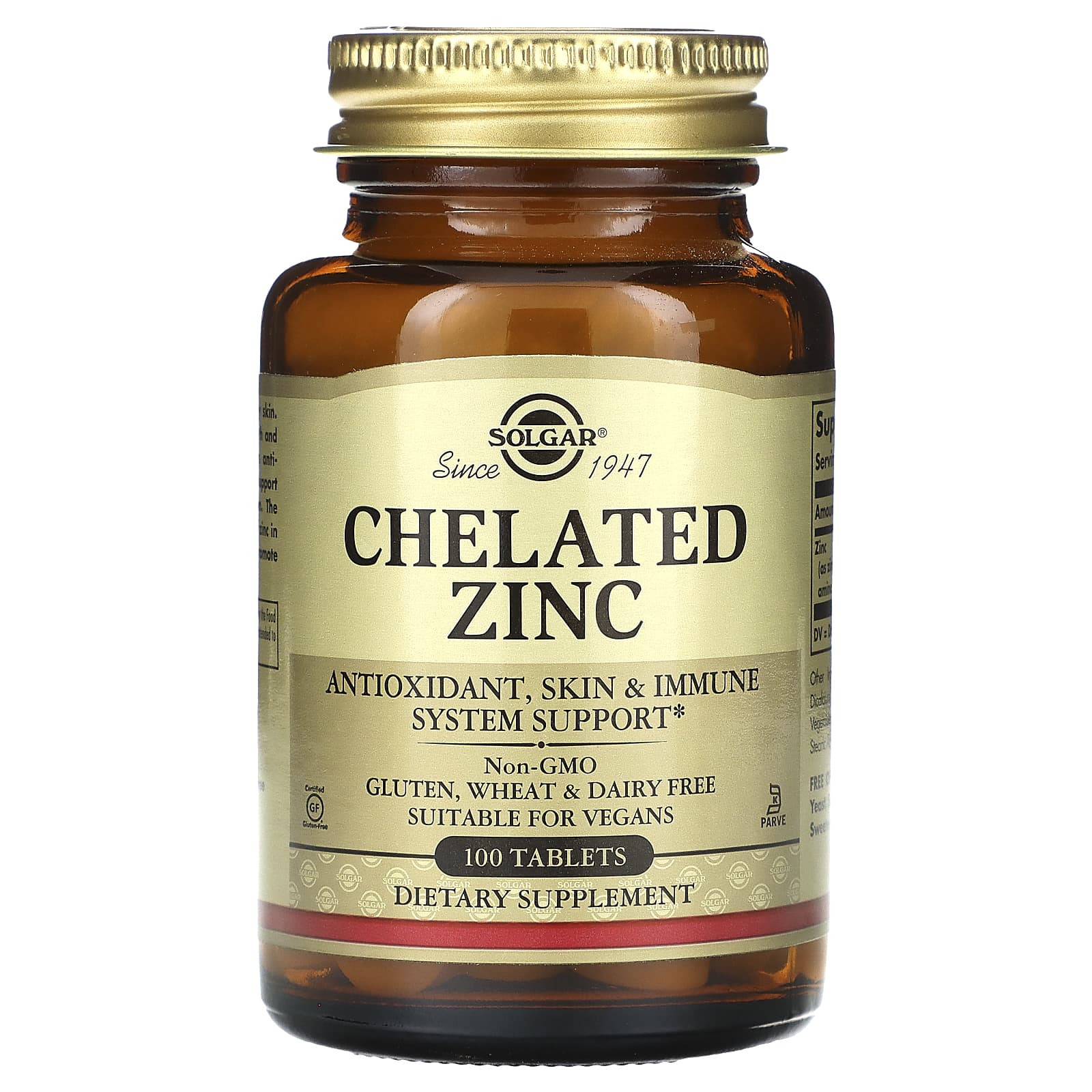 Solgar-Chelated Zinc -100 Tablets