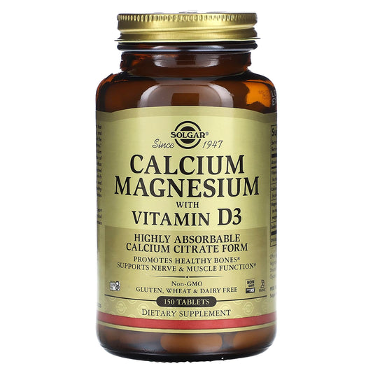 Solgar-Calcium Magnesium with Vitamin D3-150 Tablets