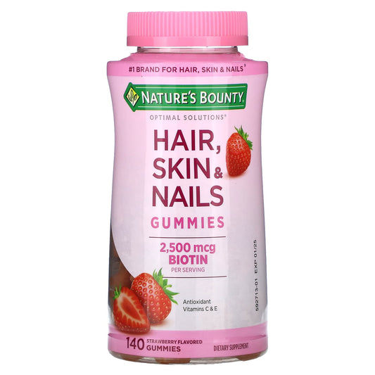 Nature's Bounty-Hair-Skin & Nails Gummies-Strawberry-140 Gummies