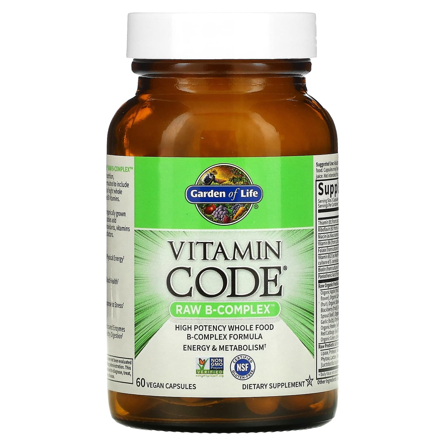 Garden of Life, Vitamin Code, RAW B-Complex, 60 Vegan Capsules
