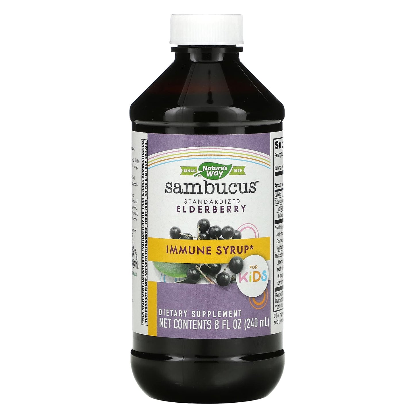 Nature's Way, Sambucus for Kids, Standardized Elderberry, Immune Syrup, 8 fl oz (240 ml)