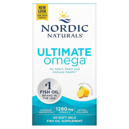 Nordic Naturals-Ultimate Omega-Lemon-1,280 mg-60 Soft Gels (640 mg per Soft Gel)