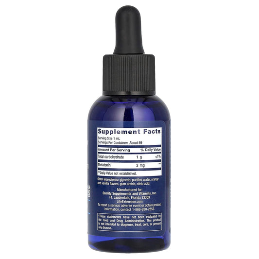 Life Extension, Fast-Acting Liquid Melatonin, Citrus-Vanilla, 2 fl oz (59 ml)