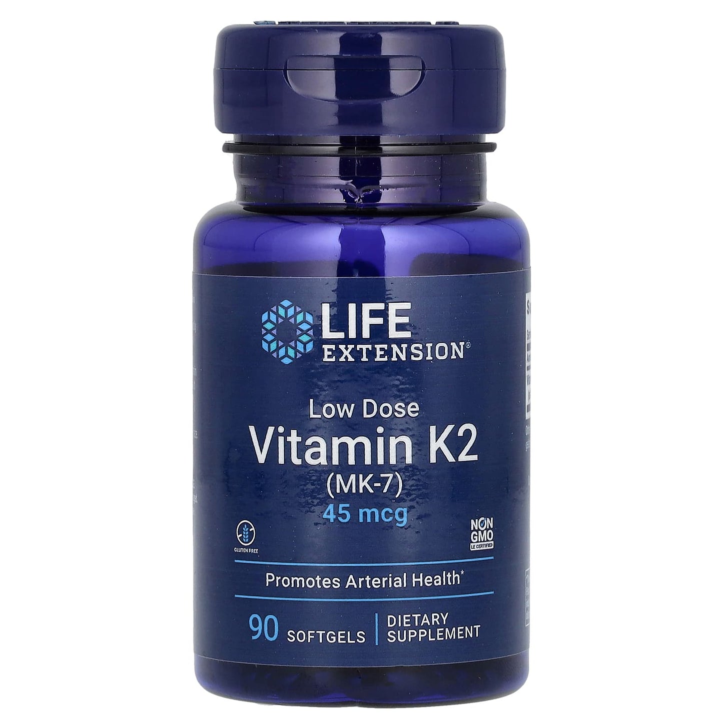 Life Extension-Low Dose Vitamin K2 (MK-7)-45 mcg-90 Softgels
