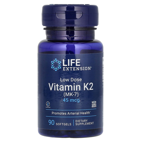 Life Extension-Low Dose Vitamin K2 (MK-7)-45 mcg-90 Softgels