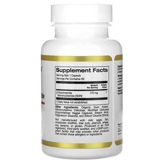 California Gold Nutrition, NMN, 175 mg, 60 Veggie Capsules