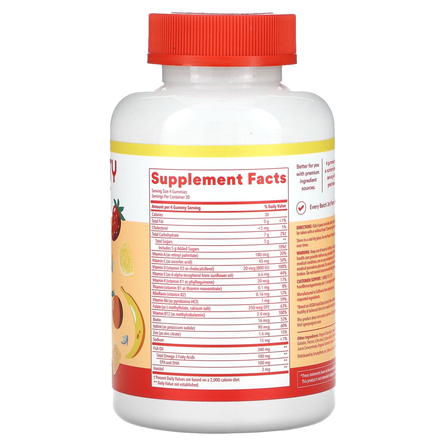 SmartyPants, Kids Multi & Omegas, Lemon, Orange, and Strawberry Banana, 120 Gummies