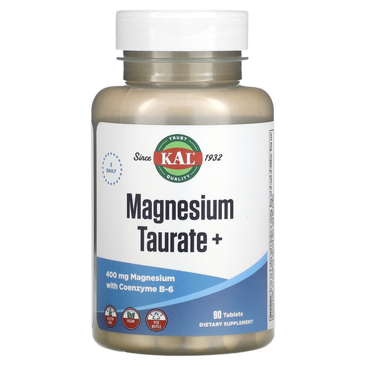 KAL-Magnesium Taurate +-400 mg-90 Tablets (200 mg per Tablet)