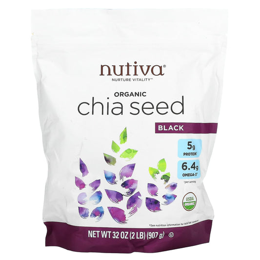 Nutiva-Organic Chia Seed-Black-32 oz (907 g)