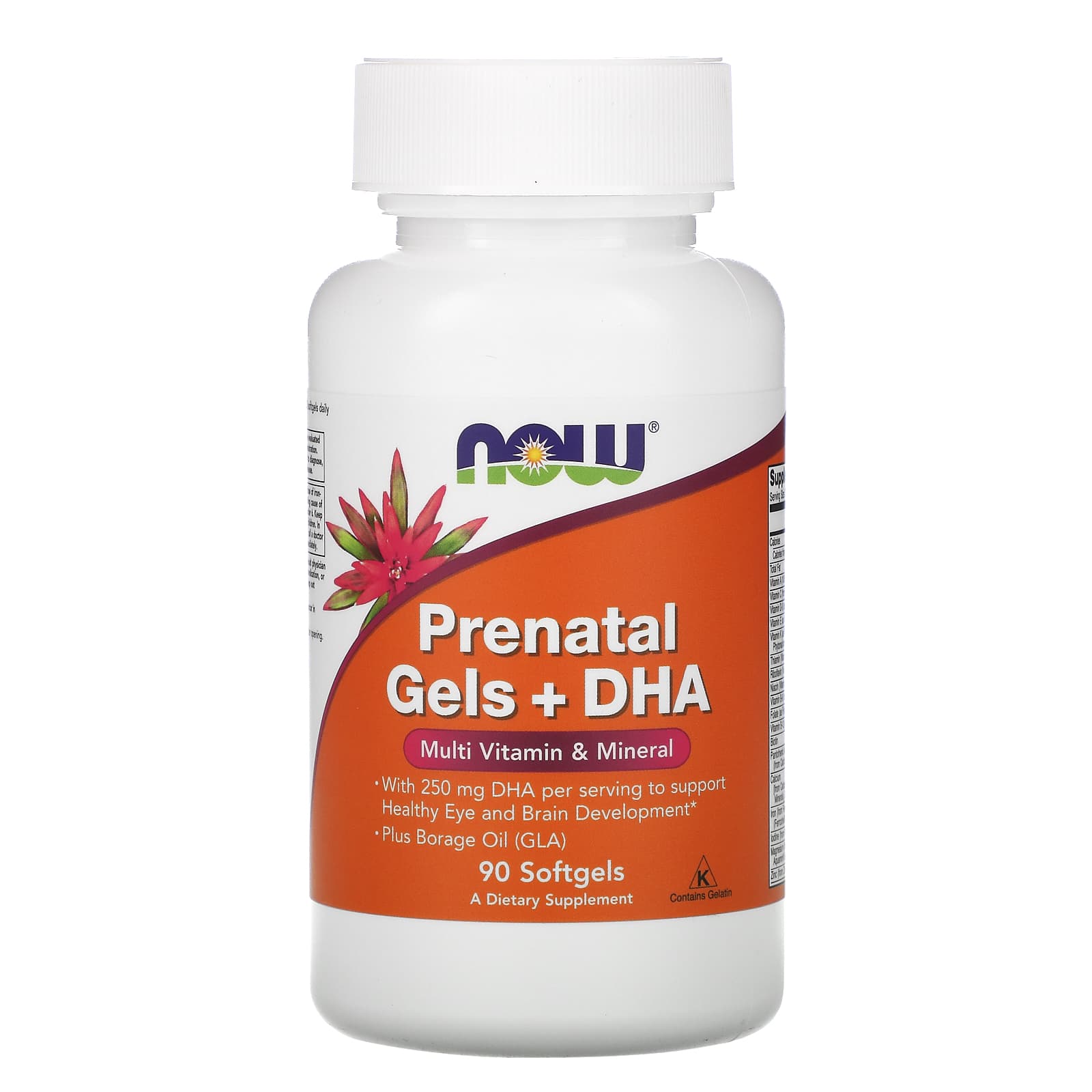 NOW Foods-Prenatal Gels + DHA-90 Softgels