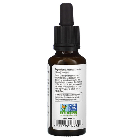 NOW Foods, Solutions, 100% Pure Neem Oil, 1 fl oz (30 ml)