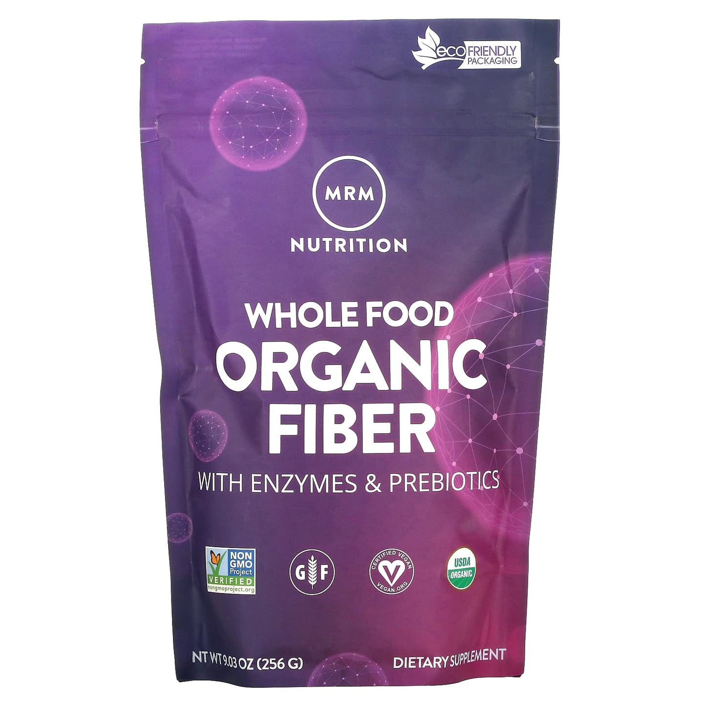 MRM Nutrition-Whole Food-Organic Fiber with Enzymes and Prebiotics-9.03 oz (256 g)